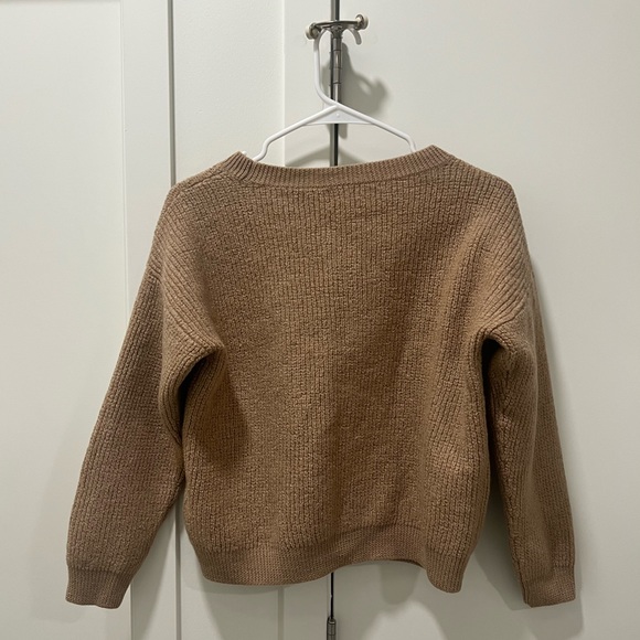Aritzia’s Wilfred Merino Wool Cree Neck Sweater. Size Medium. Camel Color. - Picture 2 of 6